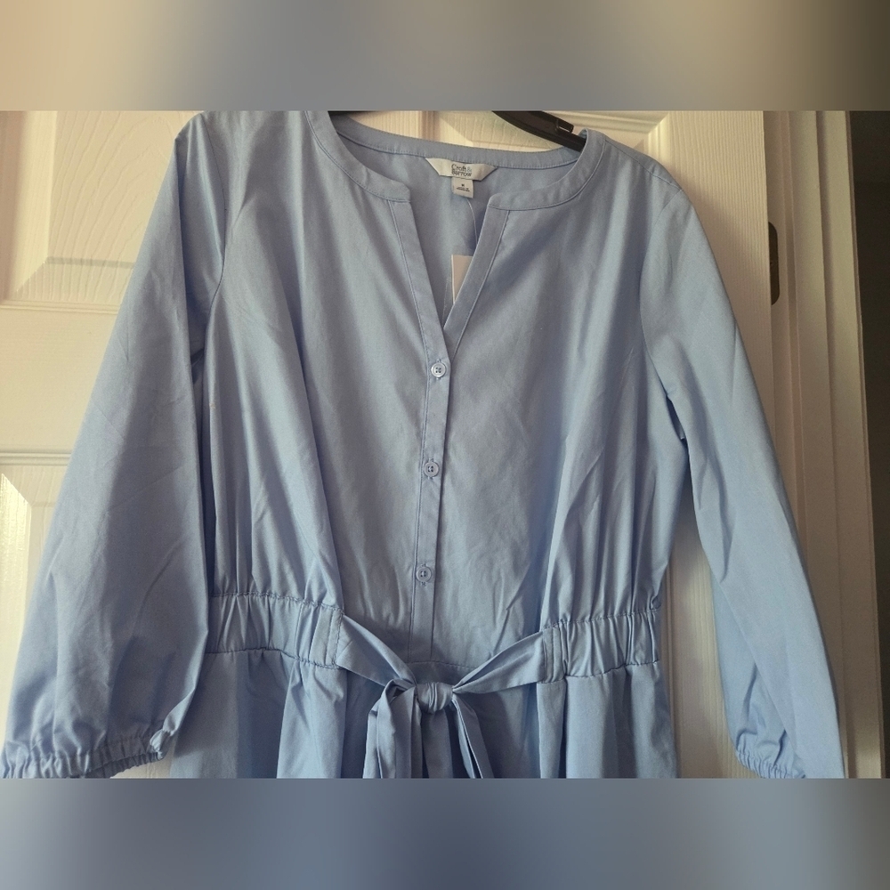 Women's Croft & Barrow splitneck shirt dress size M NWT - Picture 2 of 5